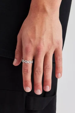 JWL-RNG Iced CZ Connecting Link Ring - 6mm