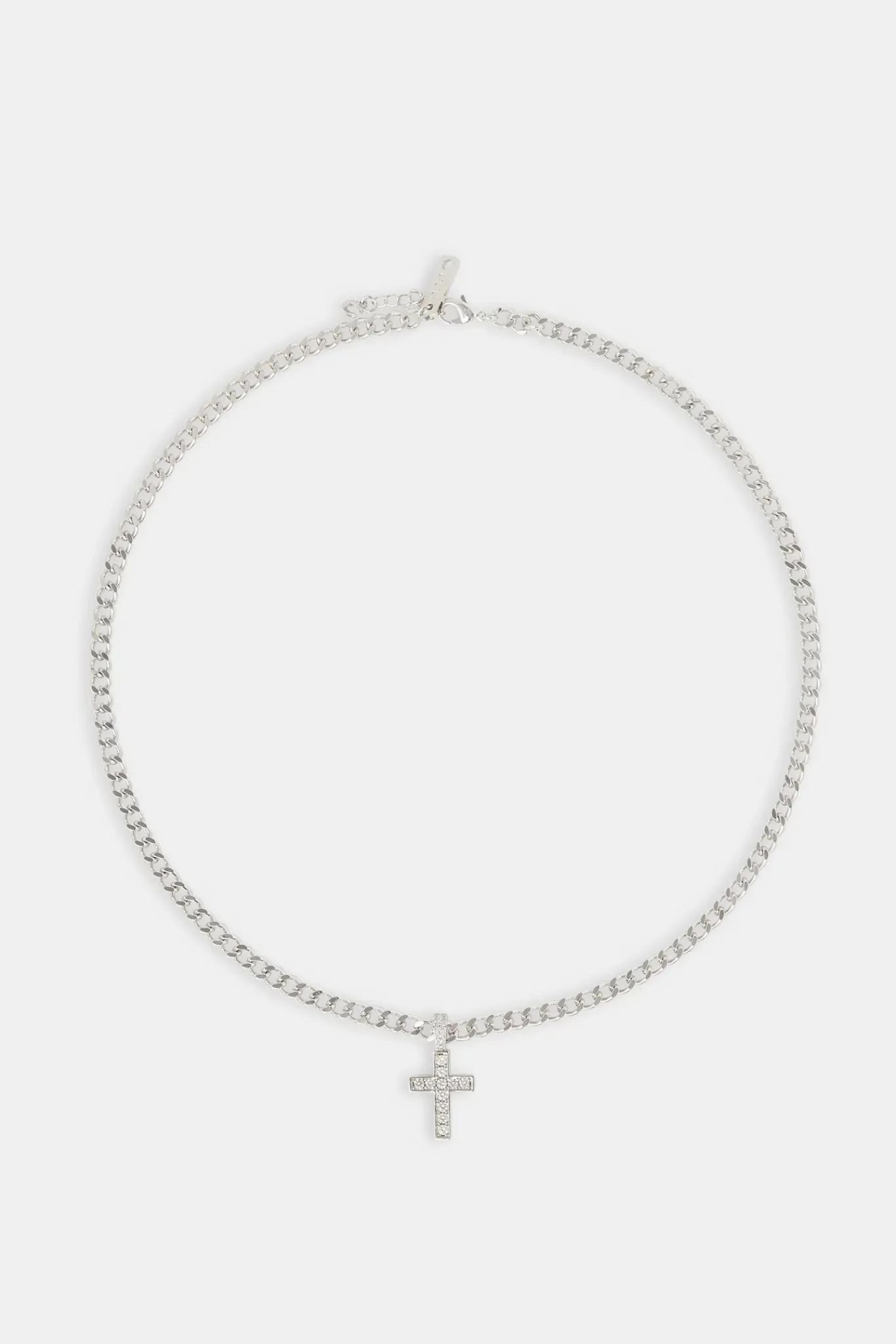 JWL-CHN Iced Drop Cross Cuban Chain - 5mm