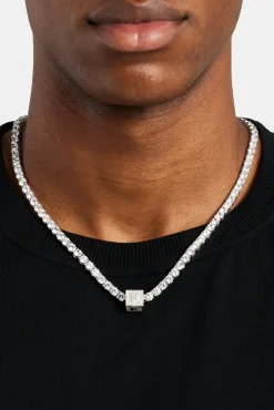 JWL-PEND Iced F Letter Block Pendant