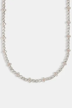 JWL-CHN Iced Floral Motif Chain - 8mm