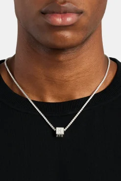 JWL-PEND Iced H Letter Block Pendant
