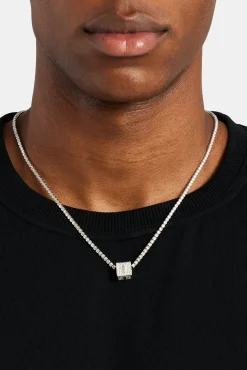JWL-PEND Iced I Letter Block Pendant