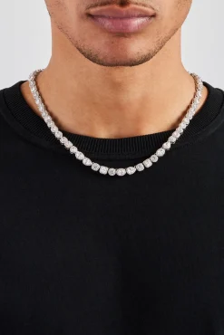 JWL-CHN Iced Mixed Shape Cluster Chain - 8mm
