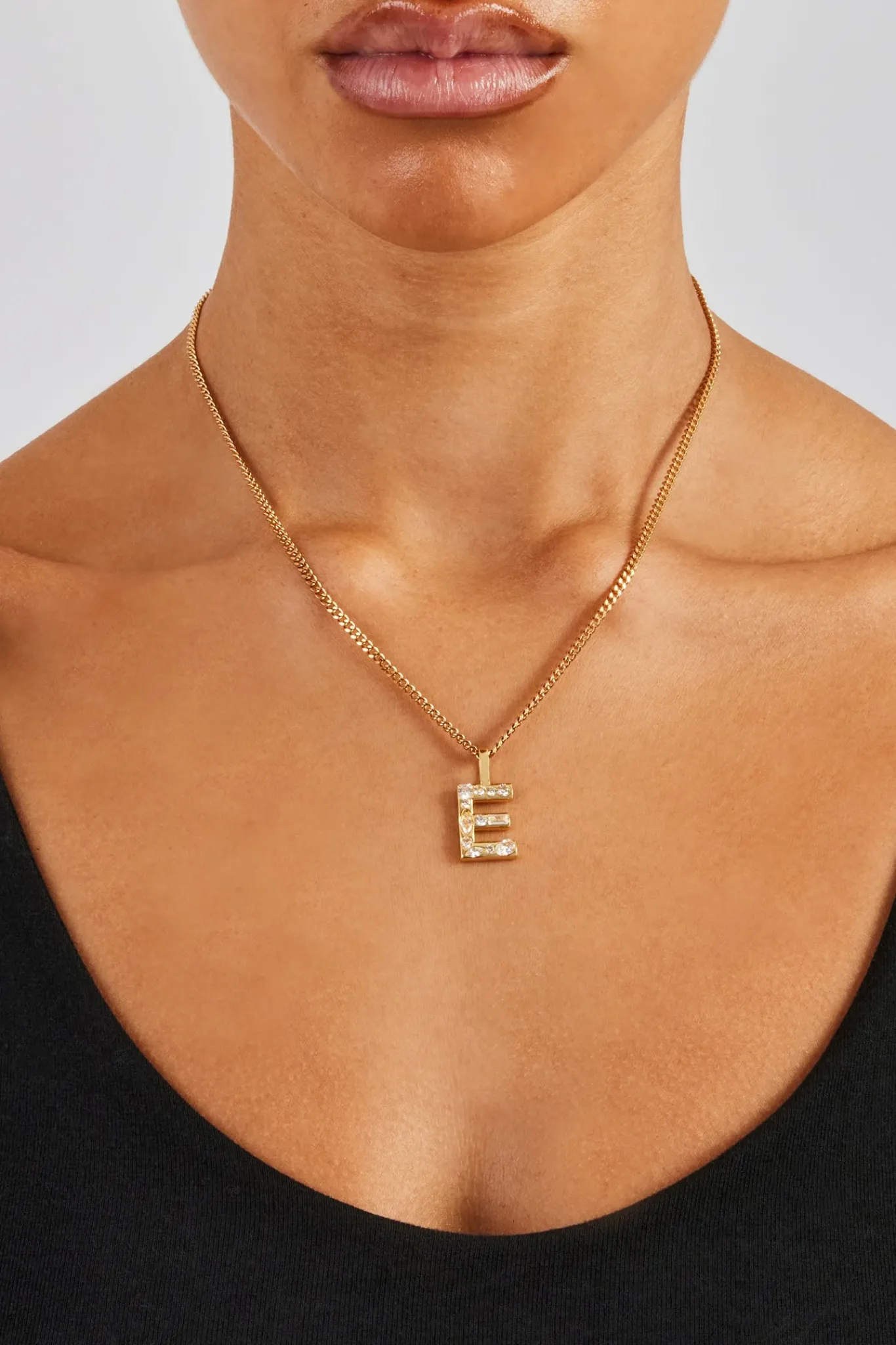 Women JWL-PEND Iced Mixed Stone Letter Pendant - 25mm