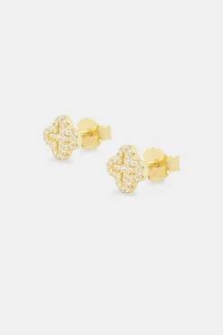 Women JWL-EAR Iced Motif Stud - 8mm