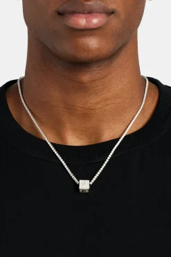 JWL-PEND Iced P Letter Block Pendant