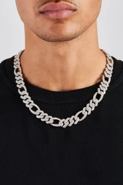 JWL-CHN Iced Pave Figaro Chain - 14mm