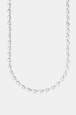 JWL-CHN Iced Pear Gemstone Chain - 6mm