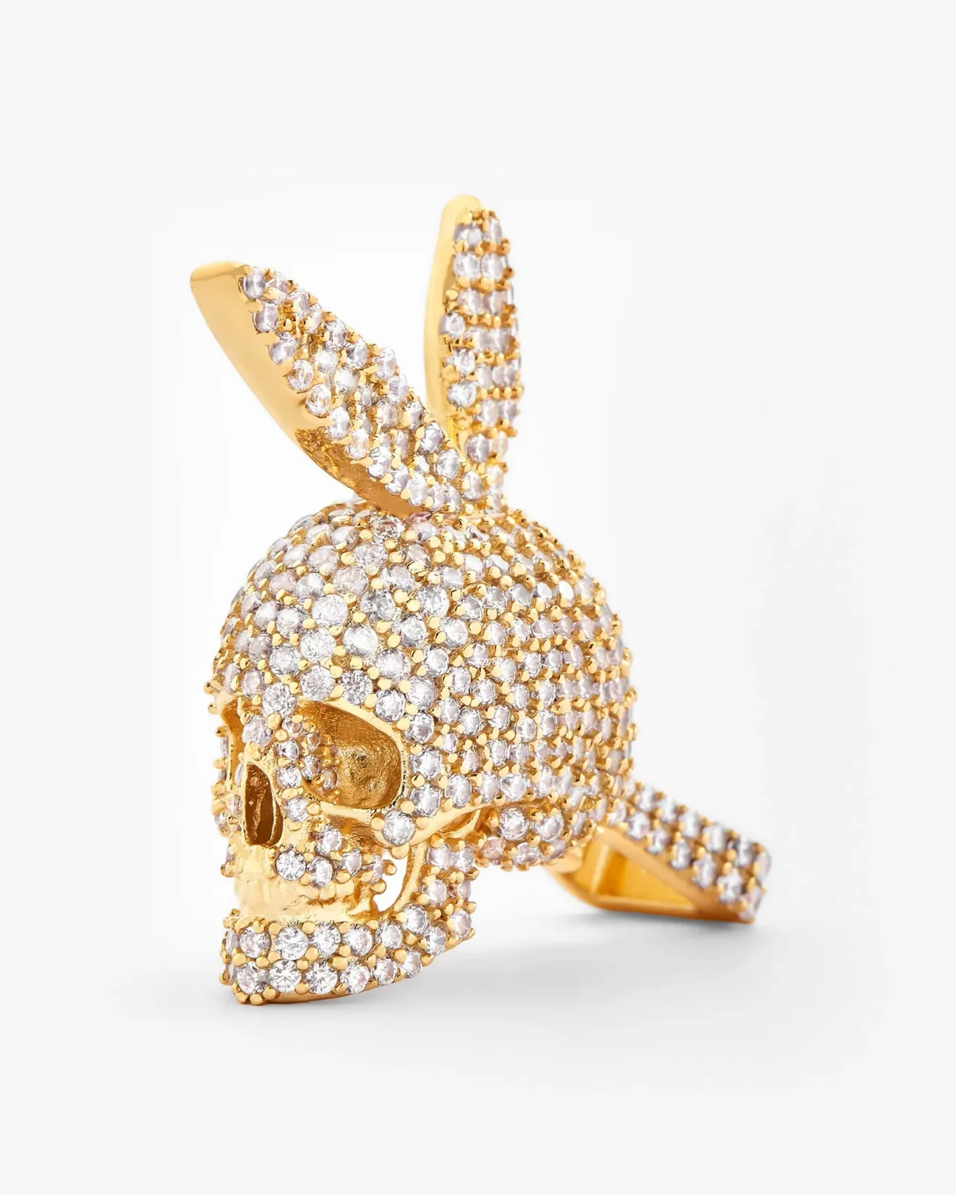 JWL-PEND Iced Skull Pendant - Gold