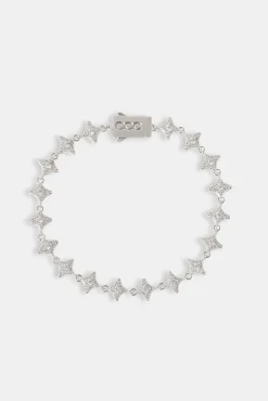 JWL-BRA Iced Star Motif Bracelet - 8mm