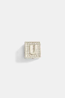 JWL-PEND Iced U Letter Block Pendant