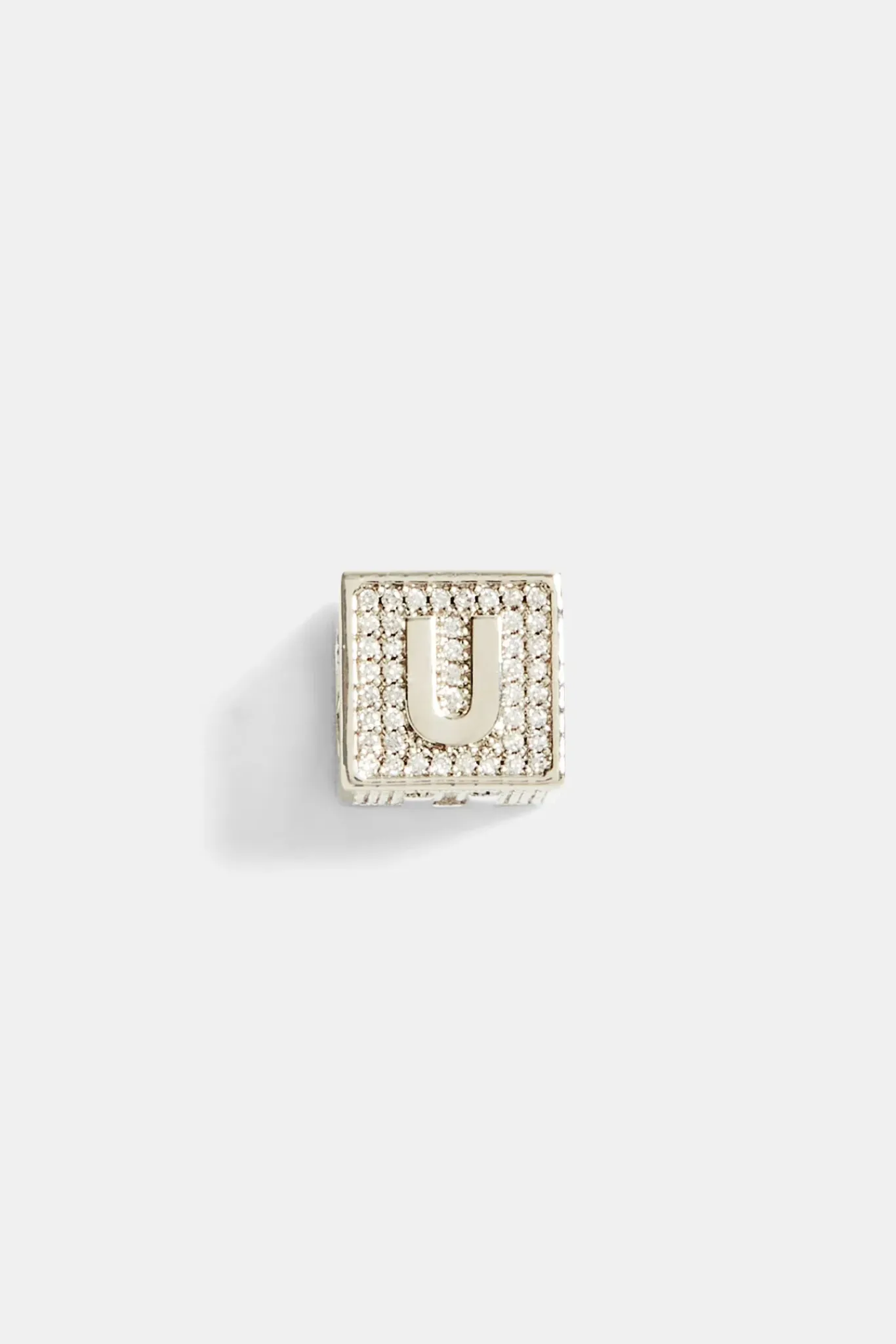 JWL-PEND Iced U Letter Block Pendant
