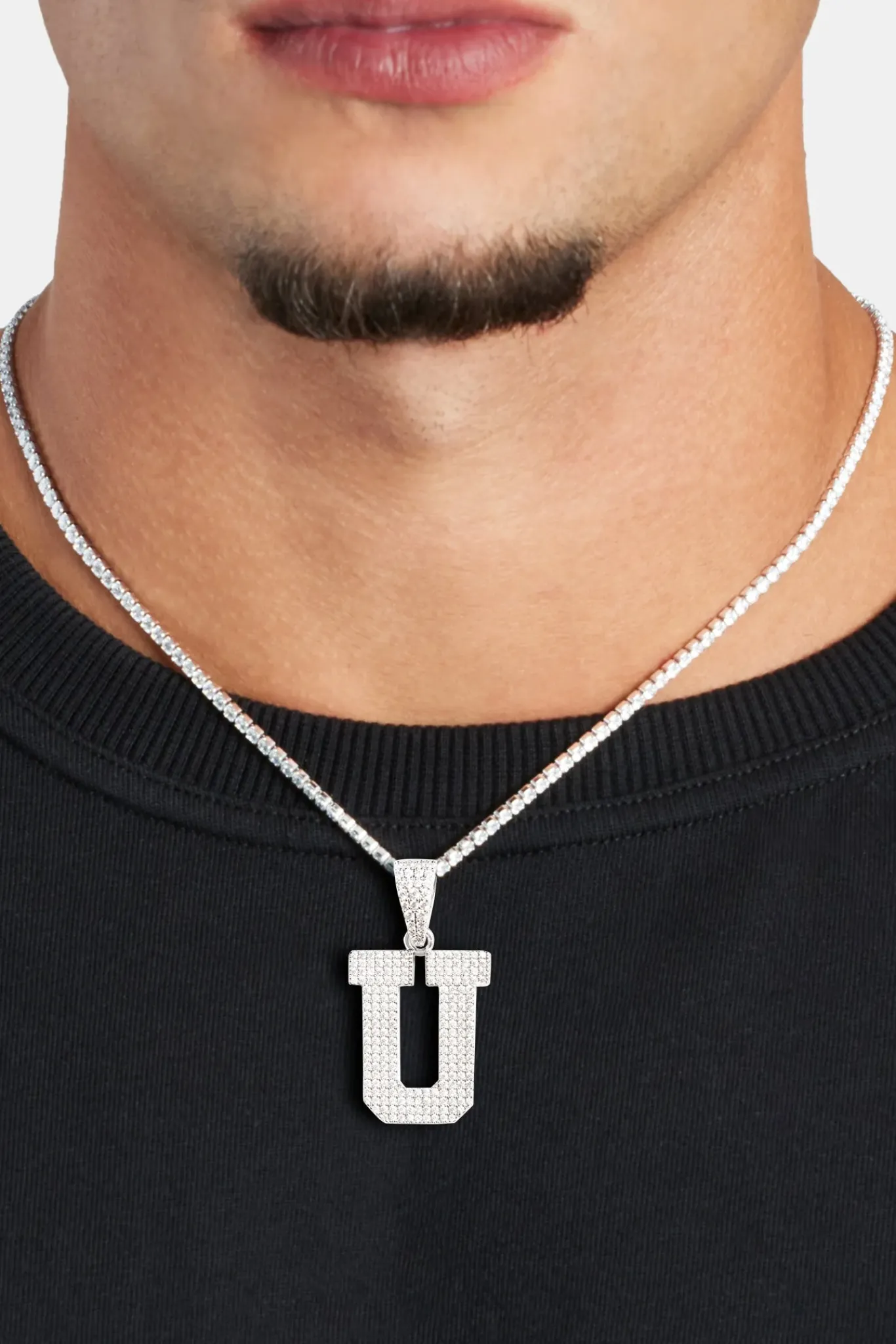 JWL-PEND Iced U Pendant