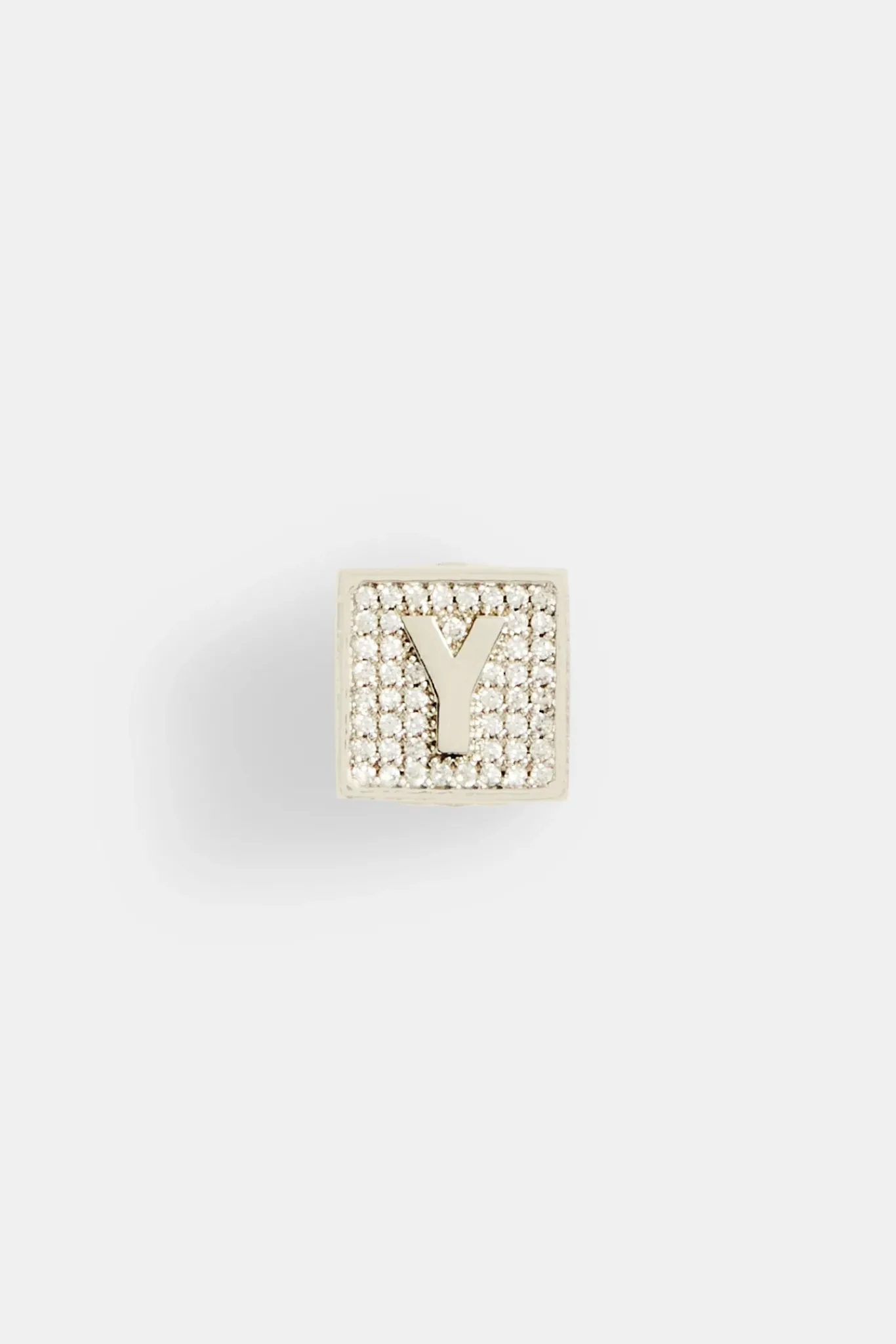 JWL-PEND Iced Y Letter Block Pendant