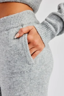 Women CLO-BOT-TRO-KTW Knitted Flare Trouser - Grey