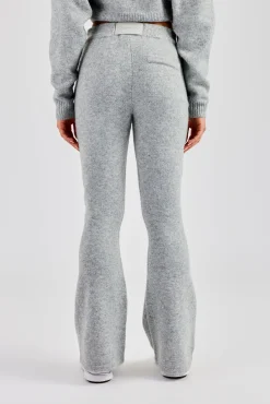 Women CLO-BOT-TRO-KTW Knitted Flare Trouser - Grey