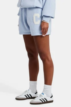Women CLO-BOT-KTW Knitted Short - Light Blue