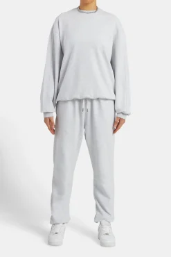 Women CLO-TOP-HS-SWE Ladies Sweatshirt - Light Grey Marl