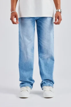 CLO-BOT-DEN Mens Relaxed Fit Jeans - Vintage Blue