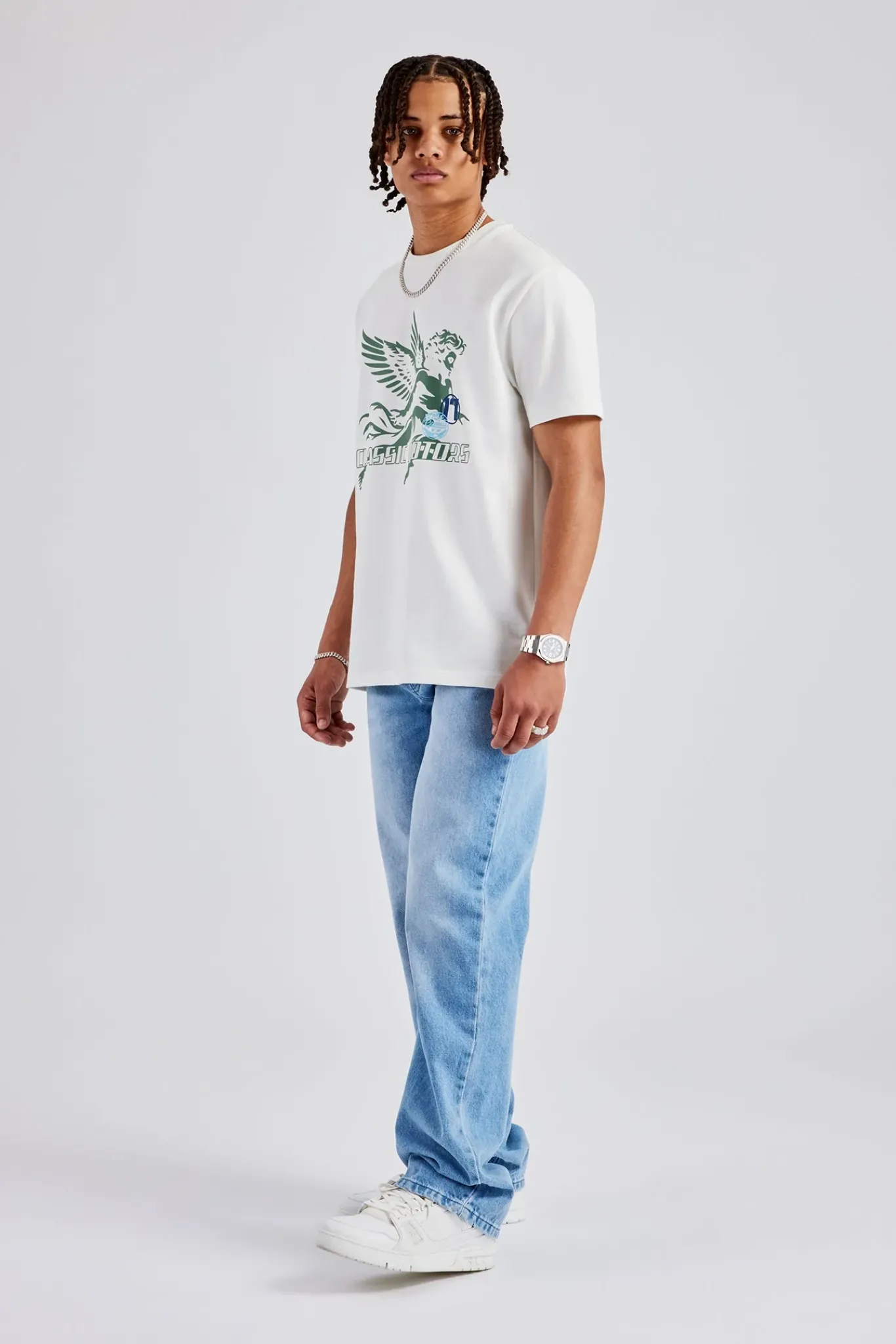 CLO-BOT-DEN Mens Relaxed Fit Jeans - Vintage Blue