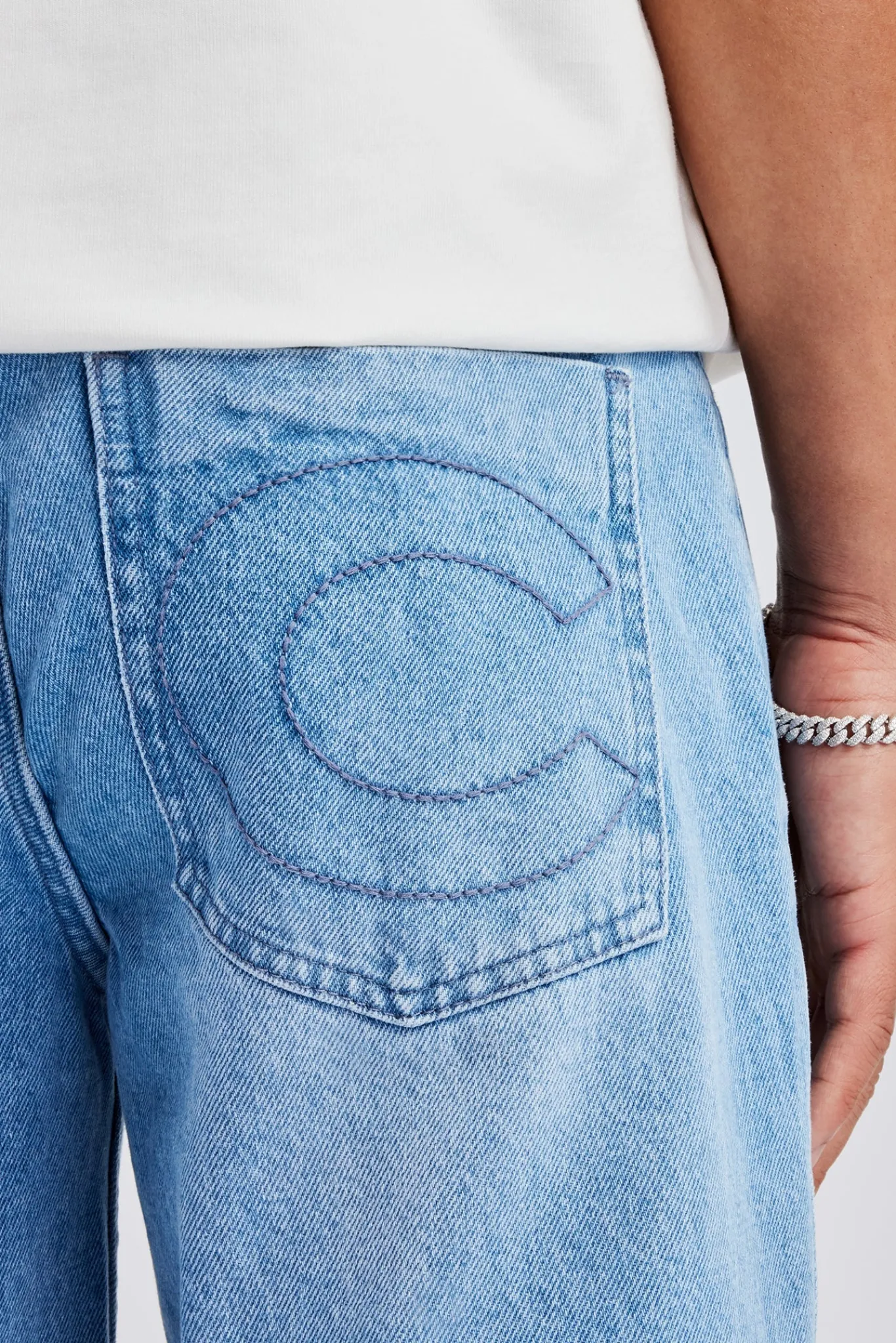 CLO-BOT-DEN Mens Relaxed Fit Jeans - Vintage Blue
