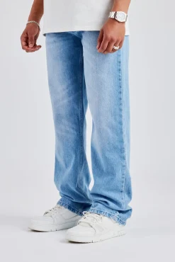 CLO-BOT-DEN Mens Relaxed Fit Jeans - Vintage Blue