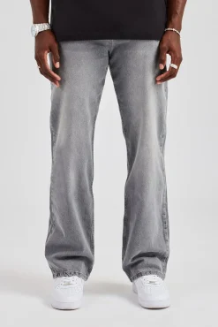 CLO-BOT-DEN Mens Relaxed Fit Jeans - Washed Grey