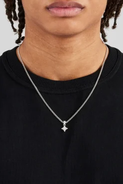 JWL-NECK Micro Iced Star Motif Necklace - 10mm