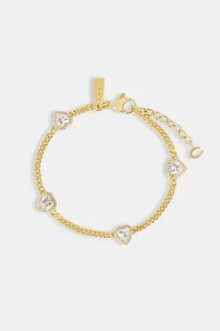 Women JWL-BRA Micro Multi Heart Cuban Bracelet - 2.5mm