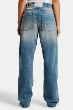 Women CLO-BOT-DEN Mid Rise Relaxed Jeans - Antique Wash