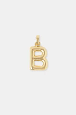Women JWL-PEND Mini Polished Balloon Letter Pendant - 20m - Gold