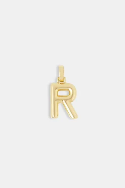 Women JWL-PEND Mini Polished Balloon Letter Pendant - 20m - Gold