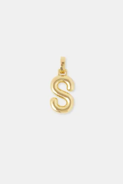 Women JWL-PEND Mini Polished Balloon Letter Pendant - 20m - Gold