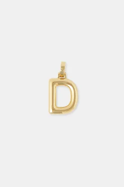 Women JWL-PEND Mini Polished Balloon Letter Pendant - 20m - Gold