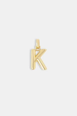 Women JWL-PEND Mini Polished Balloon Letter Pendant - 20m - Gold