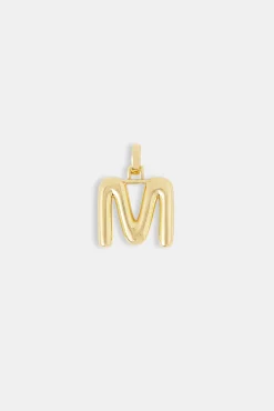 Women JWL-PEND Mini Polished Balloon Letter Pendant - 20m - Gold