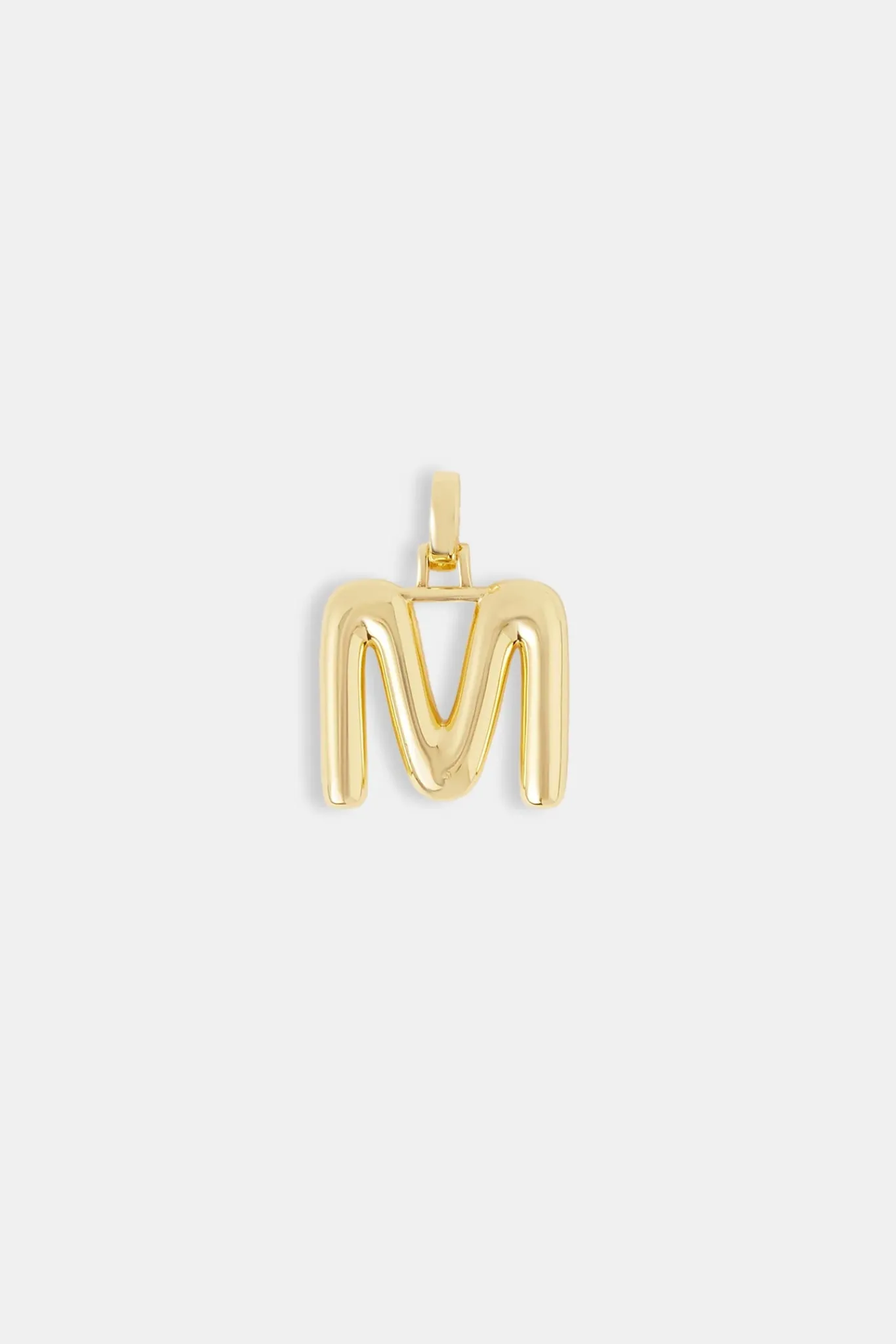 Women JWL-PEND Mini Polished Balloon Letter Pendant - 20m - Gold