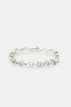 JWL-BRA Mixed Shape Gem Bracelet - 8mm