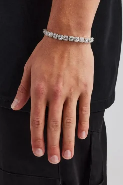 JWL-BRA 7mm Clustered Tennis Bracelet