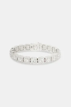 JWL-BRA 10mm Clustered Tennis Bracelet