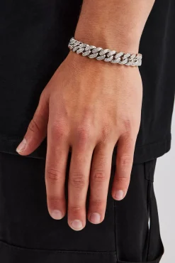 JWL-BRA 12mm Iced Cuban Link Bracelet