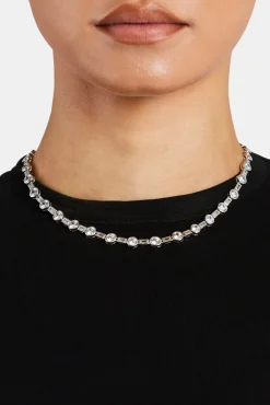 Women JWL-CHN 6mm Iced CZ Mixed Shape Chain