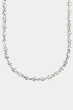 Women JWL-CHN 6mm Iced CZ Mixed Shape Chain