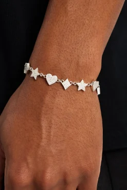 JWL-BRA 10mm Iced CZ Motif Tennis Bracelet