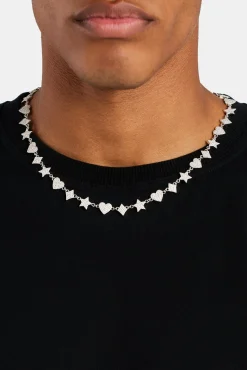 JWL-CHN 10mm Iced CZ Motif Tennis Chain