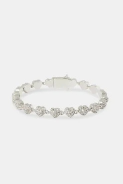 JWL-BRA 6mm Iced Heart Bracelet