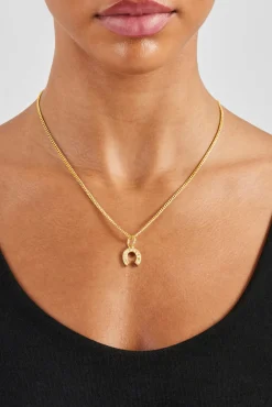 Women JWL-PEND 20mm Iced Horseshoe Necklace