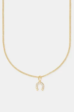 Women JWL-PEND 20mm Iced Horseshoe Necklace