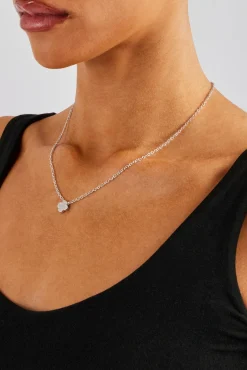 Women JWL-NECK 10mm Iced Motif Necklace - White