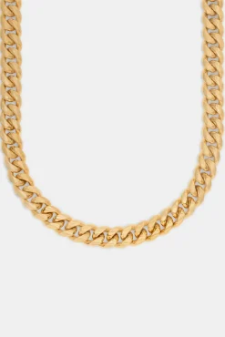 JWL-CHN 12mm Miami Cuban Link Chain - Gold